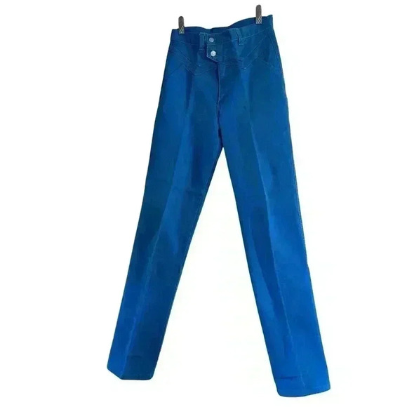 Vintage Jewells Classic Bottoms Turquoise Jeans Size 7 Style 9104 Bare Back - Picture 2 of 12